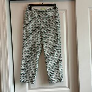 Swing Control Women’s Golf Tee Cropped Printed Pants Sz 6 Comfy Athletic